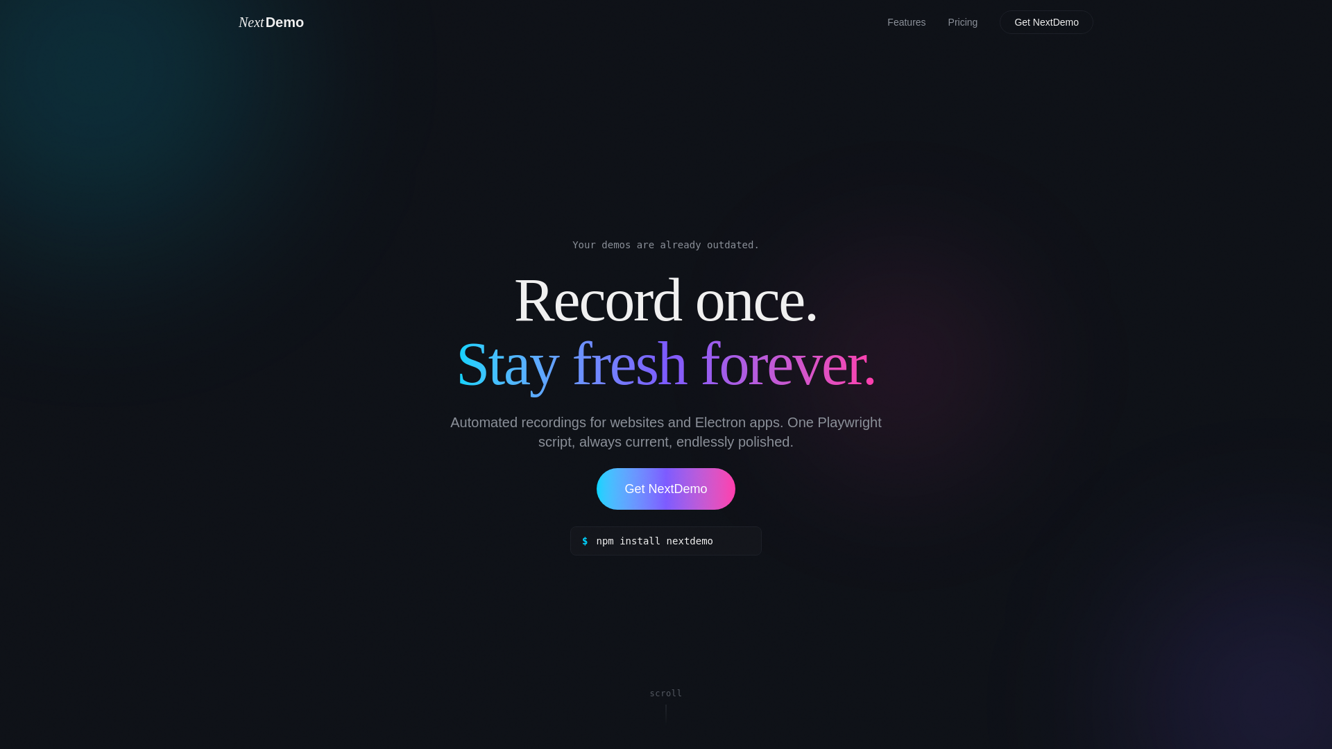 website screenshot of https://nextdemo-web.pages.dev/