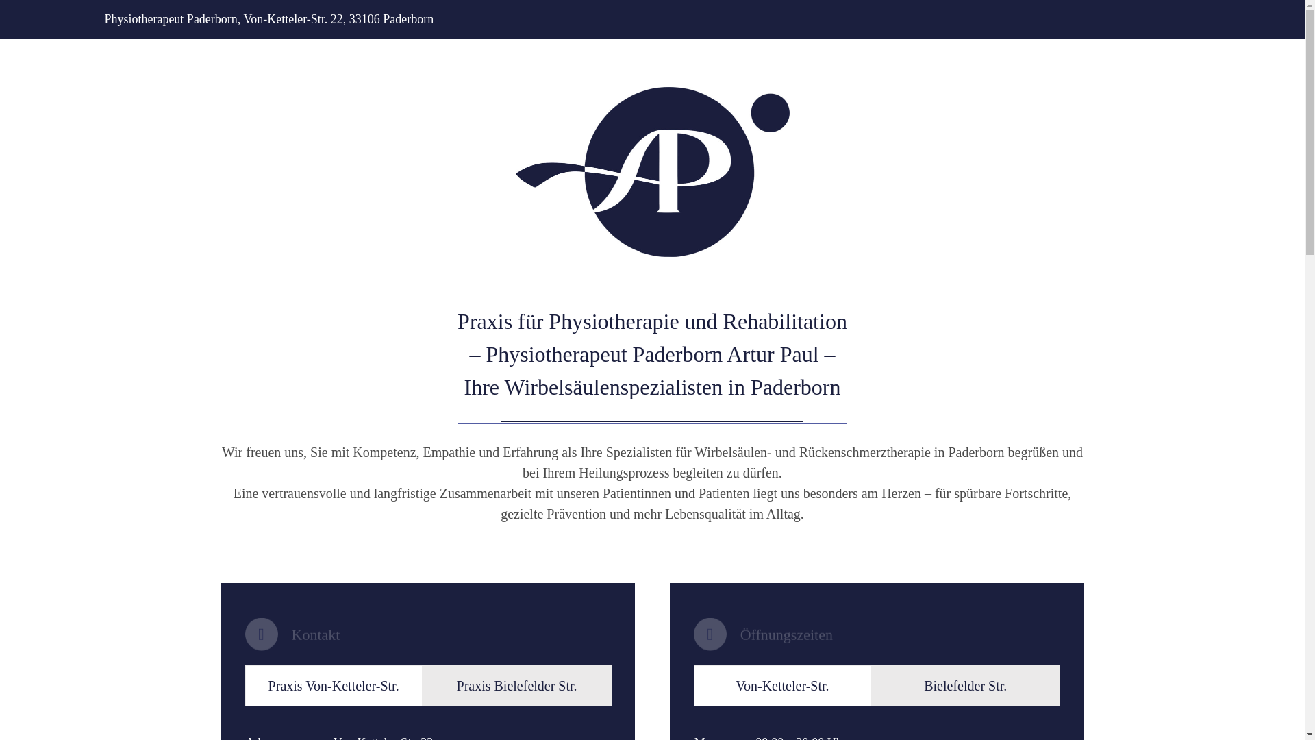 website screenshot of https://physiotherapeut-paderborn-paul.de/