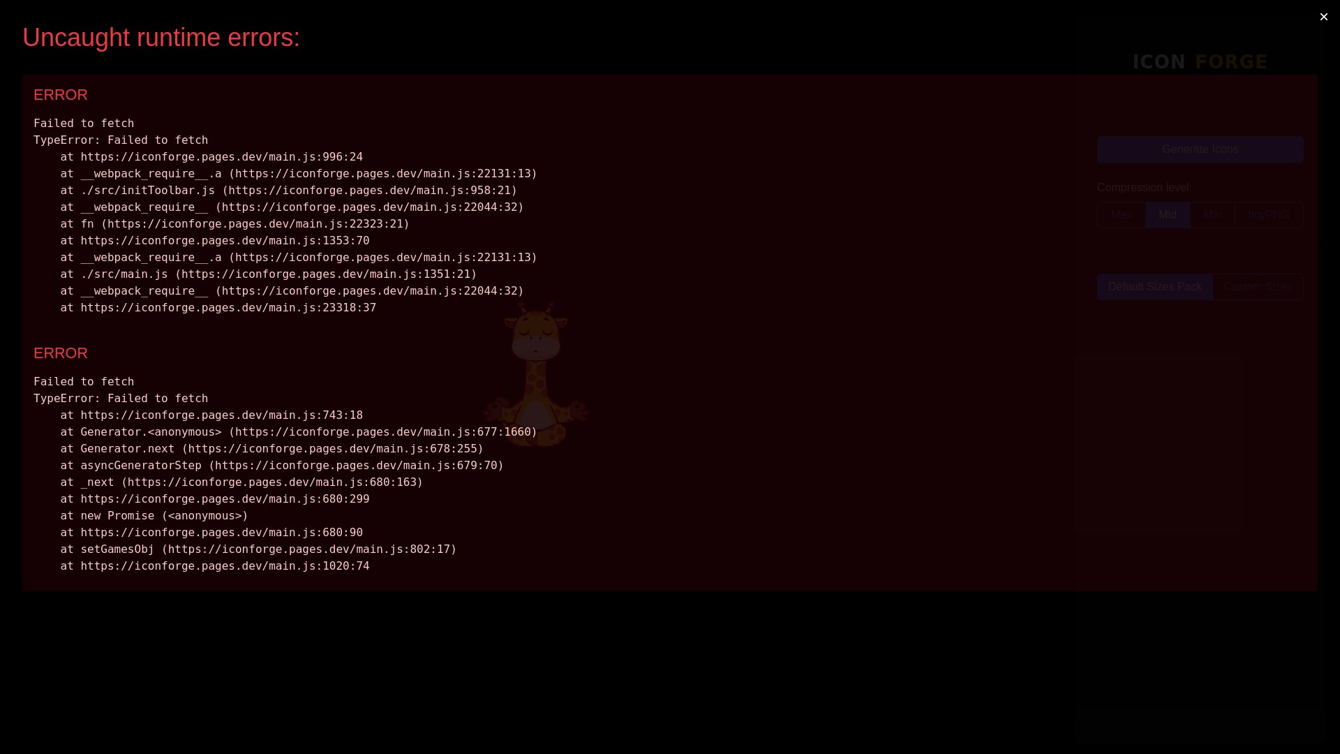 website screenshot of https://iconforge.pages.dev/