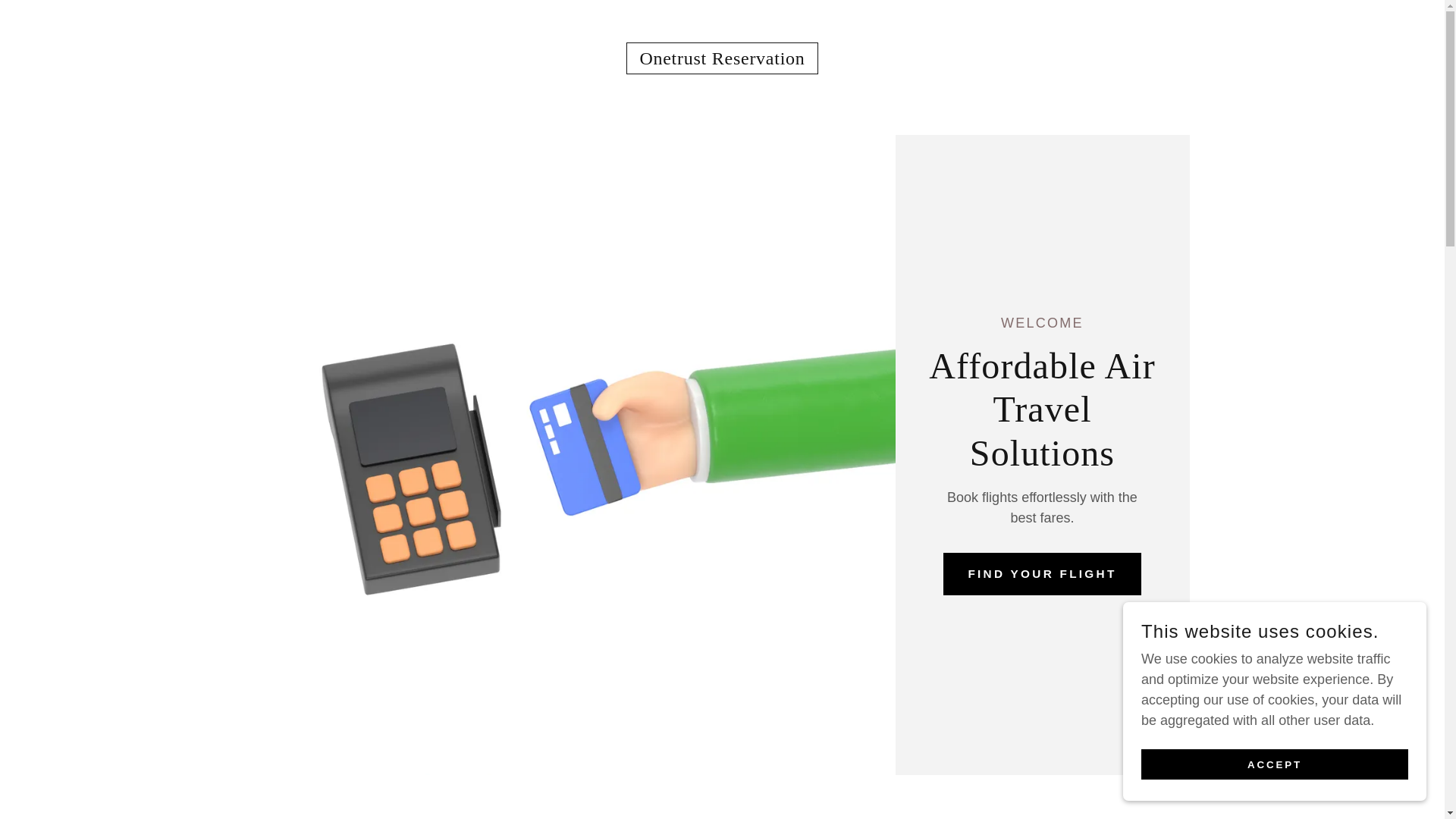 website screenshot of https://onetrustreservation.com/