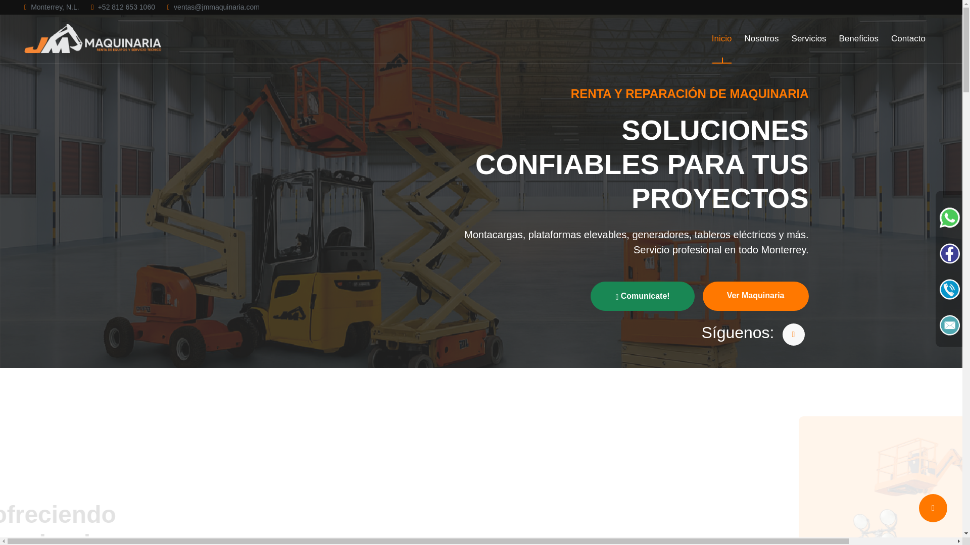 website screenshot of https://jmmaquinaria.com/