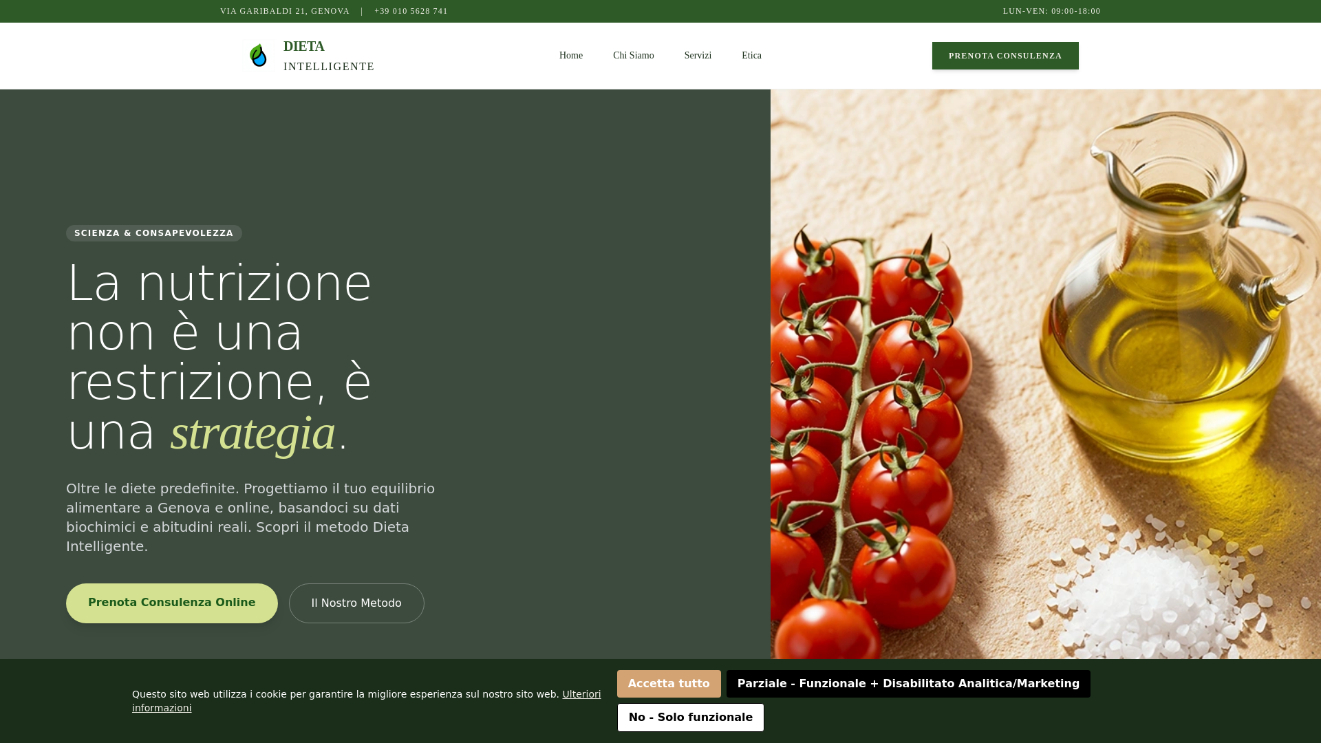 website screenshot of https://dietantelligenteitav.info