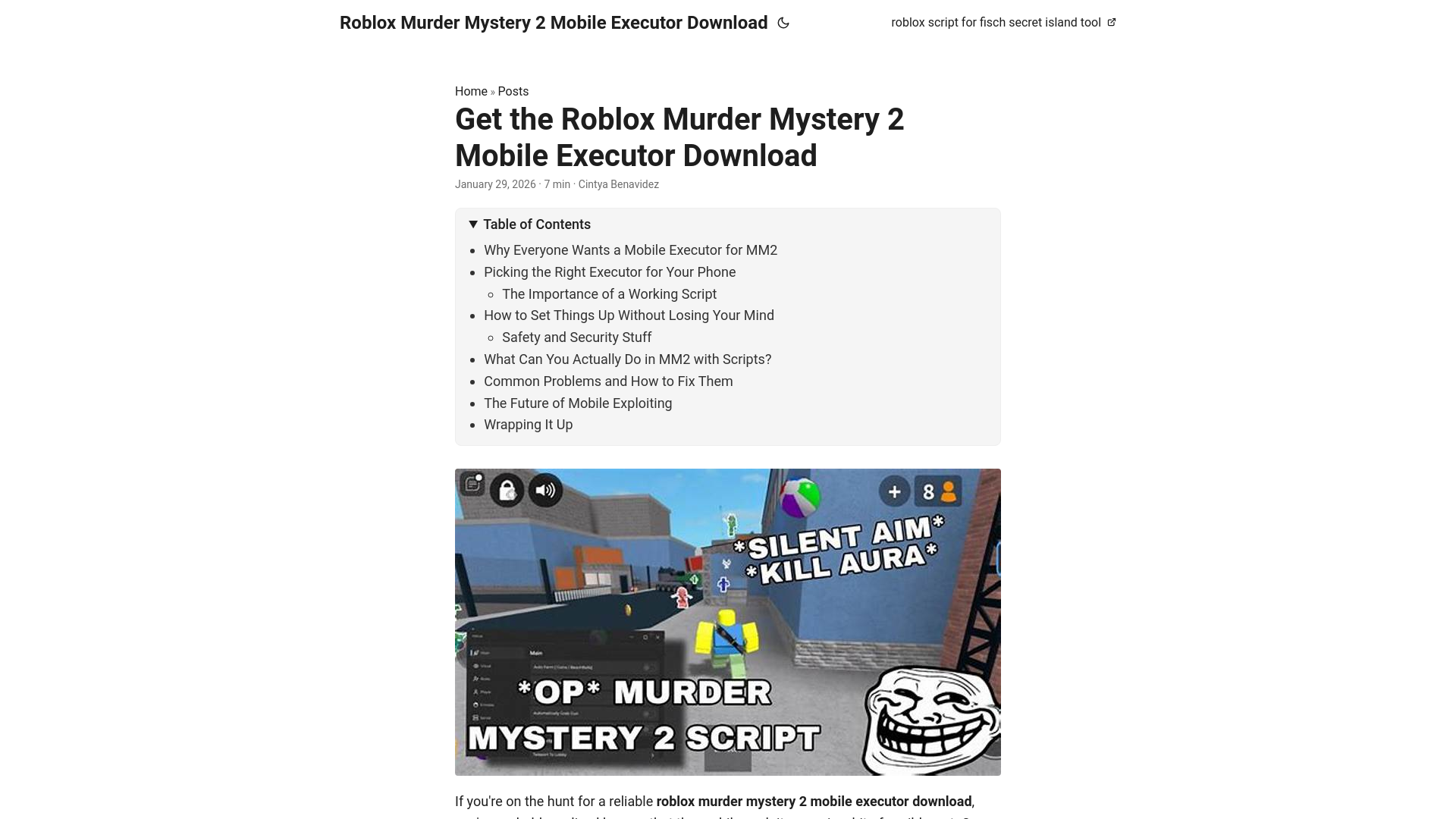 website screenshot of https://roblox-murder-mystery-2-mobile-executor-download.pages.dev/