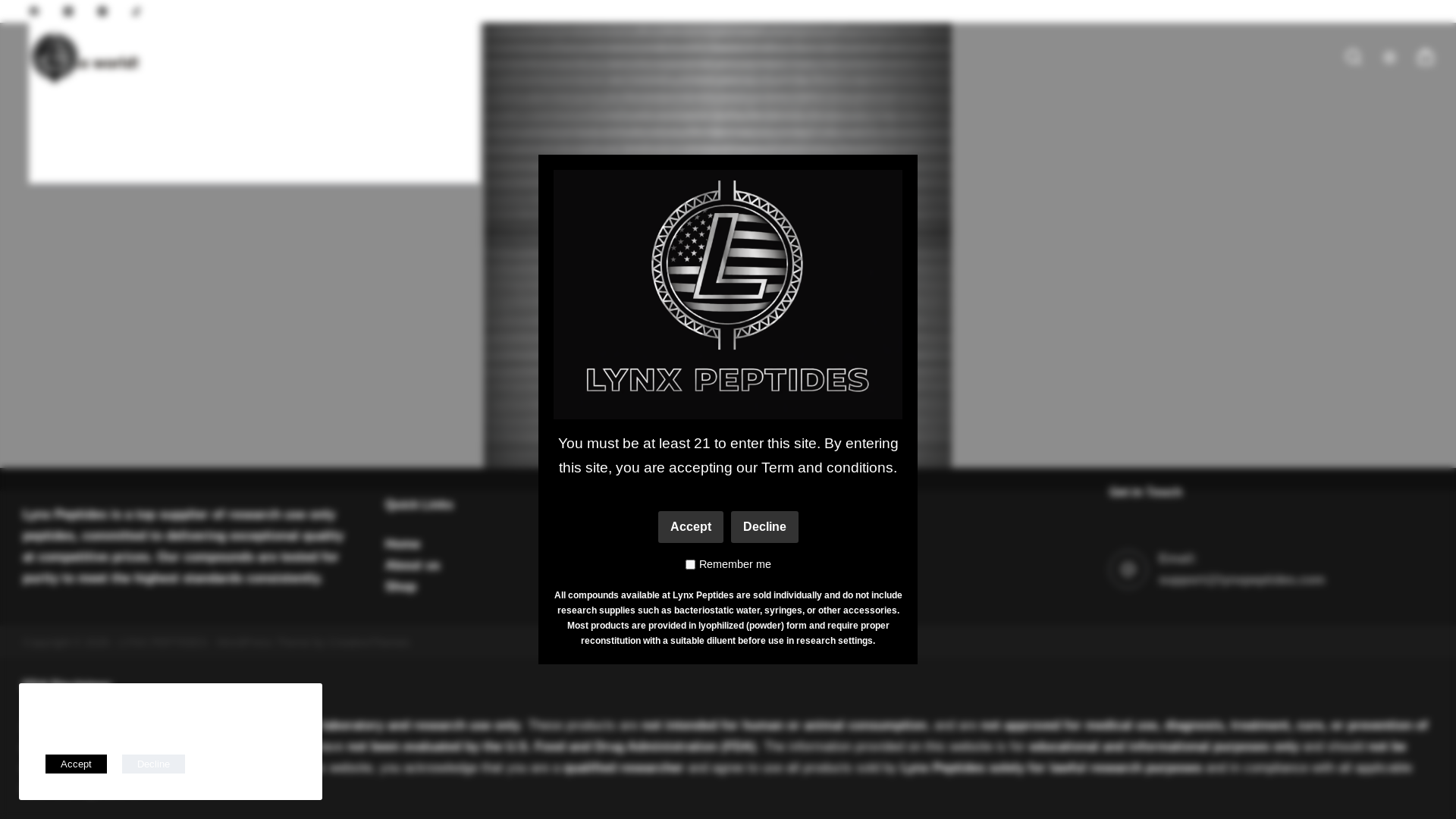 website screenshot of https://lynxlabs.shop/