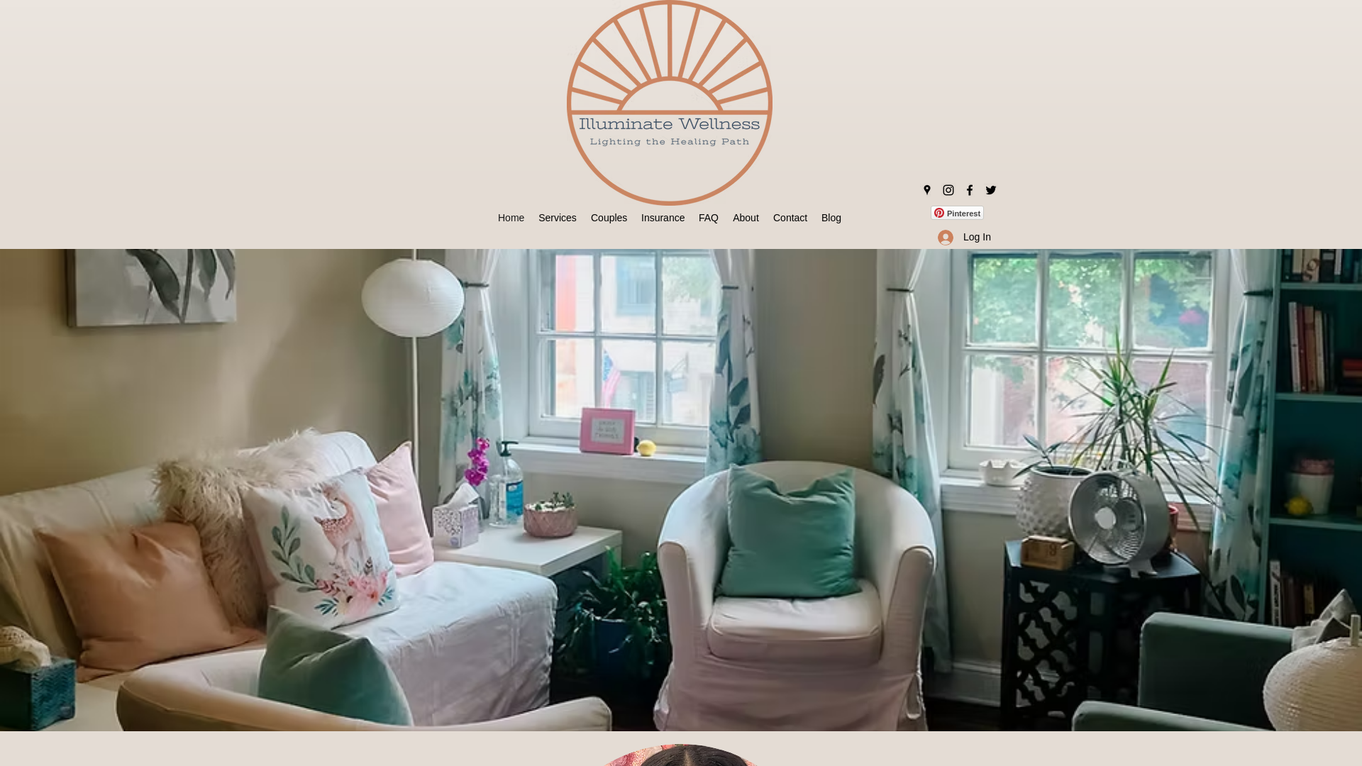 website screenshot of https://illuminatewellness-therapy.com/