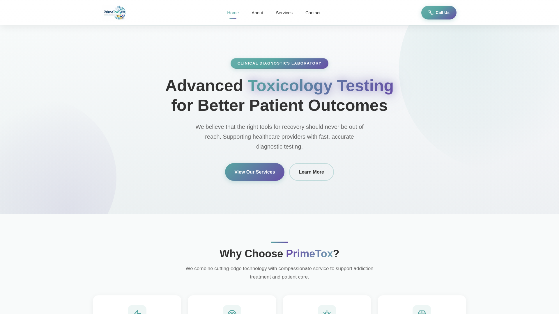 website screenshot of https://primetox-web.pages.dev/