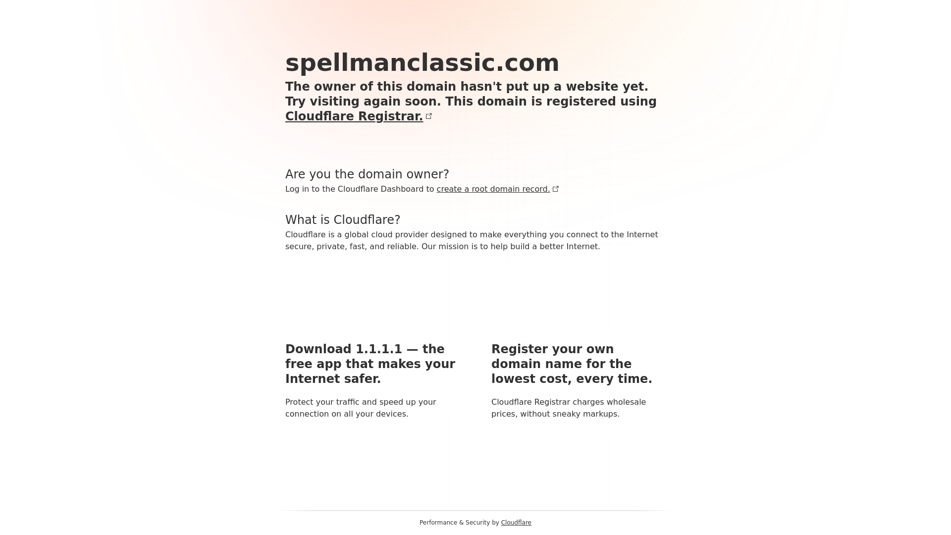 website screenshot of https://spellmanclassic.com/