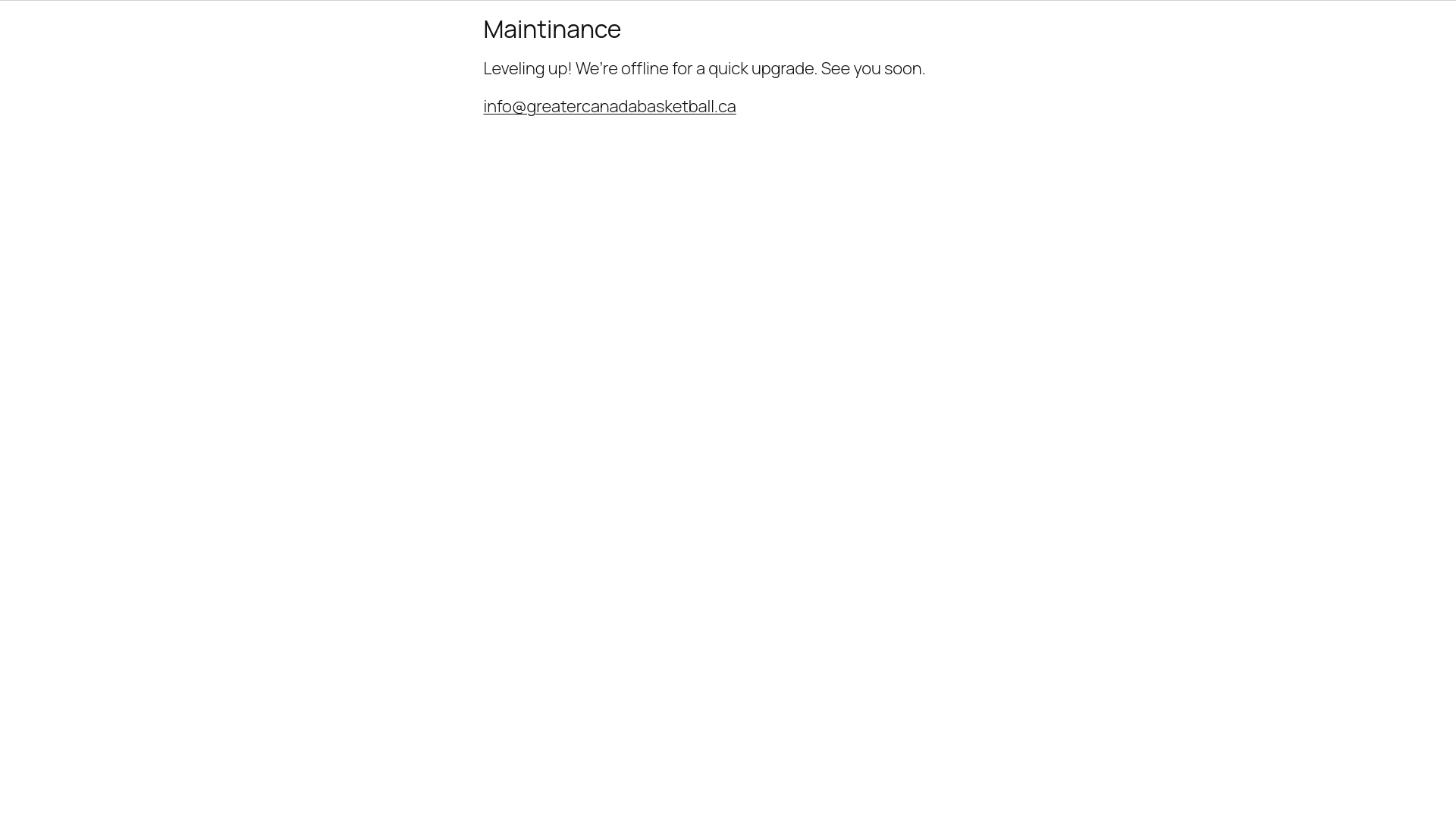 website screenshot of https://greatercanadabasketball.ca/