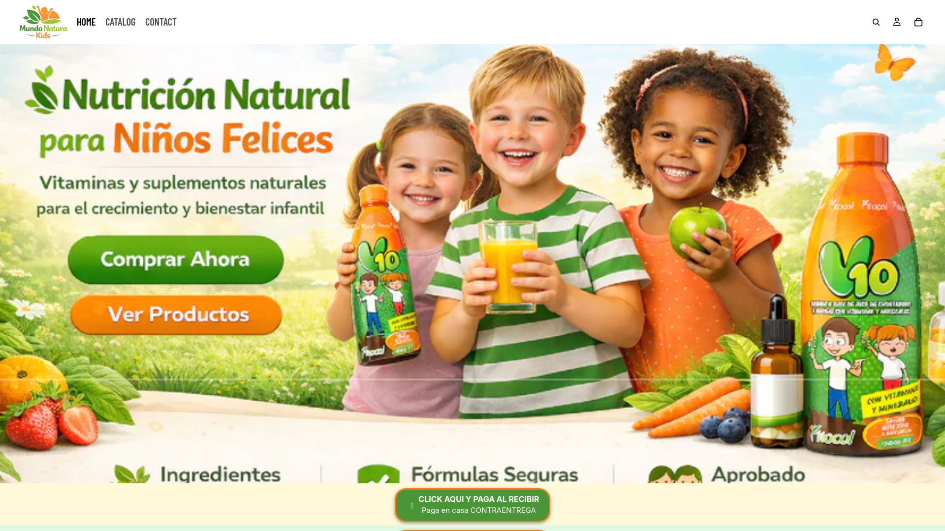 website screenshot of https://mundonatura.store/