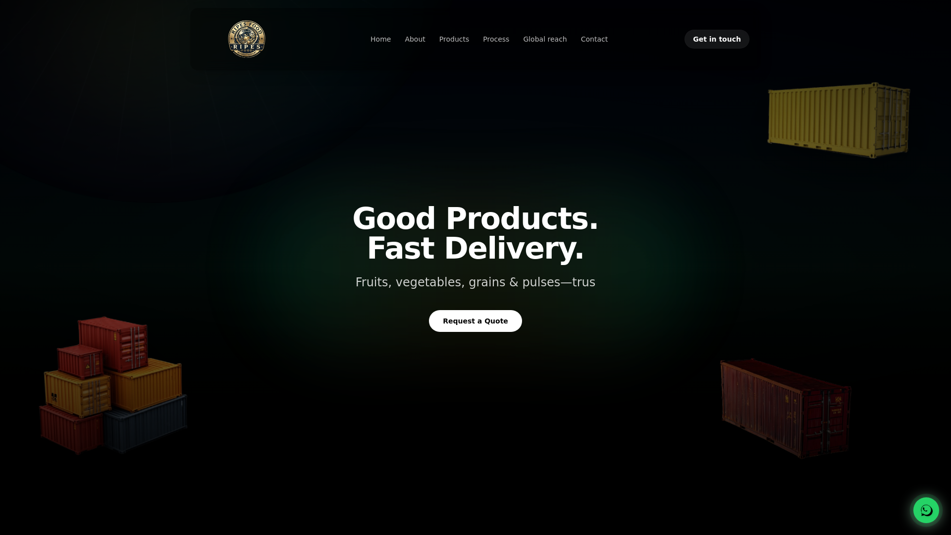 website screenshot of https://ripesfood.com