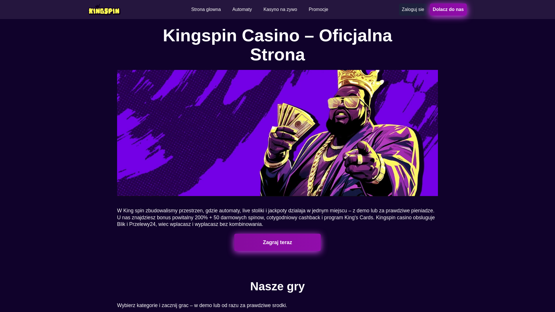 website screenshot of https://kingspin-org-pl-49359.pages.dev/