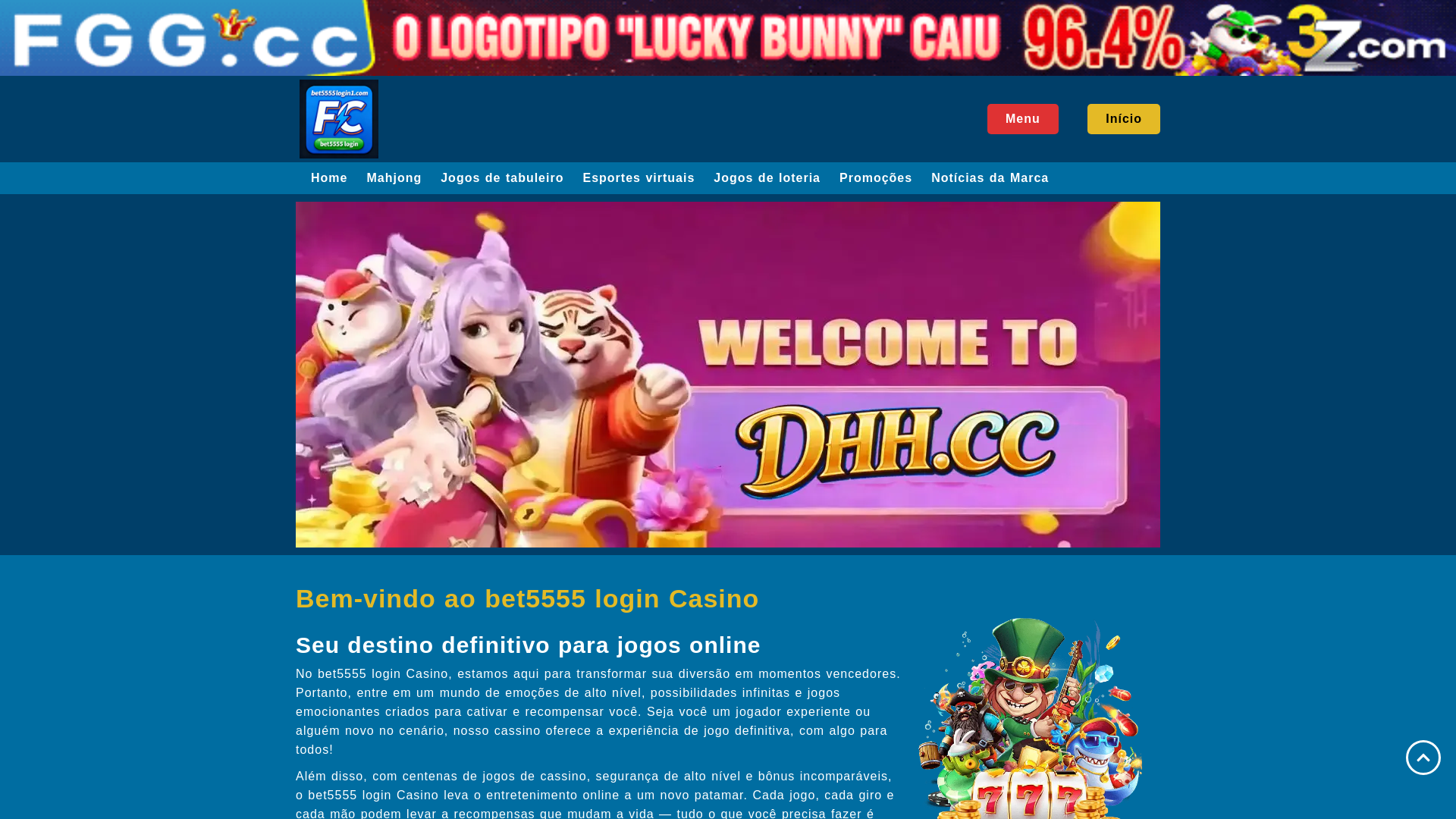 website screenshot of https://bet5555login1.com