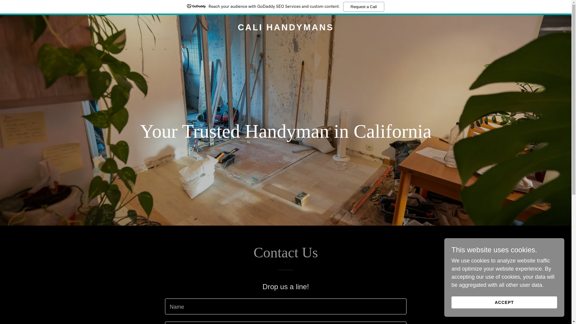 website screenshot of https://calihandymans.com/