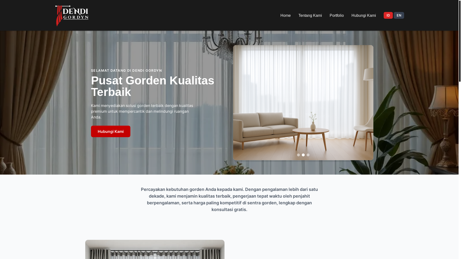 website screenshot of https://gorden-curtains.pages.dev/