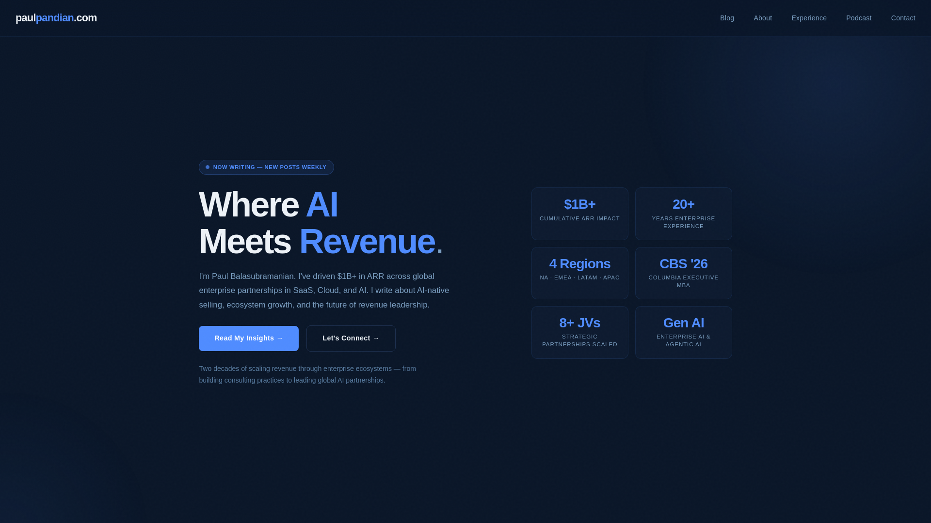 website screenshot of https://paulpandian.com/
