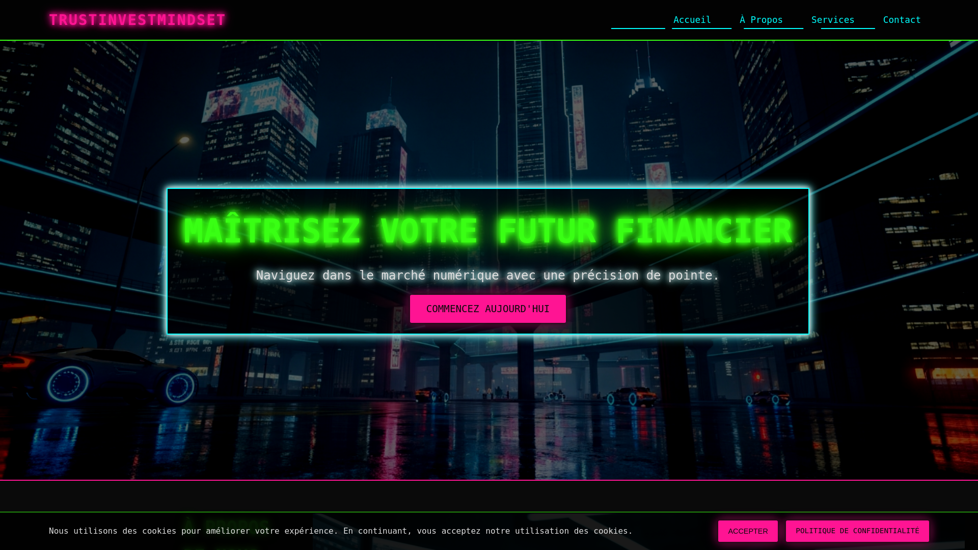 website screenshot of https://trustinvestmindset.shop/