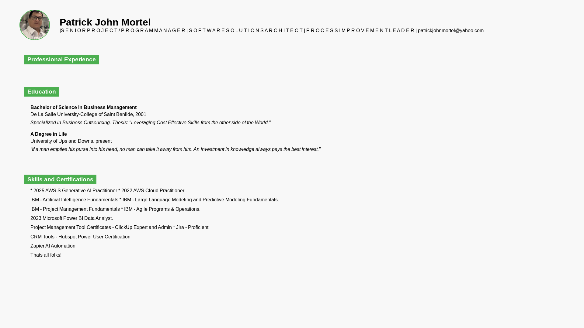 website screenshot of https://patrickislimitless.com/