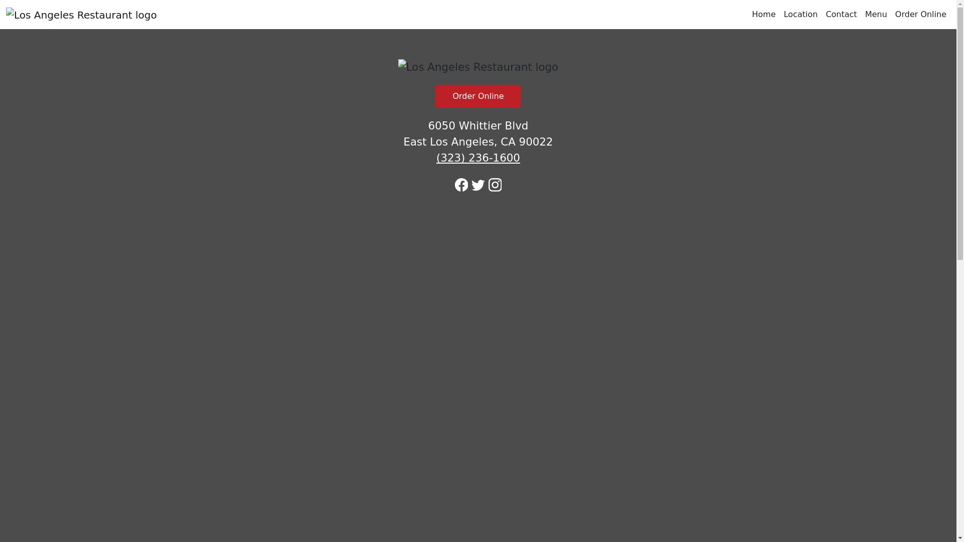 website screenshot of https://losangelesrestaurantca.com/