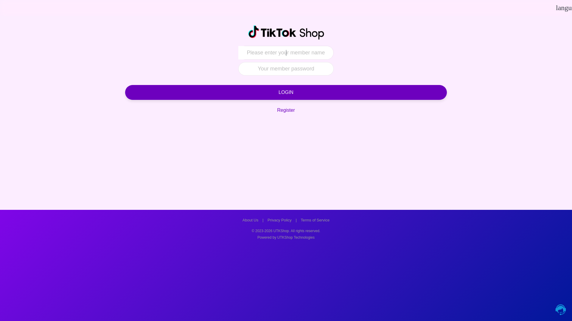 website screenshot of https://utkshopdownload.shop