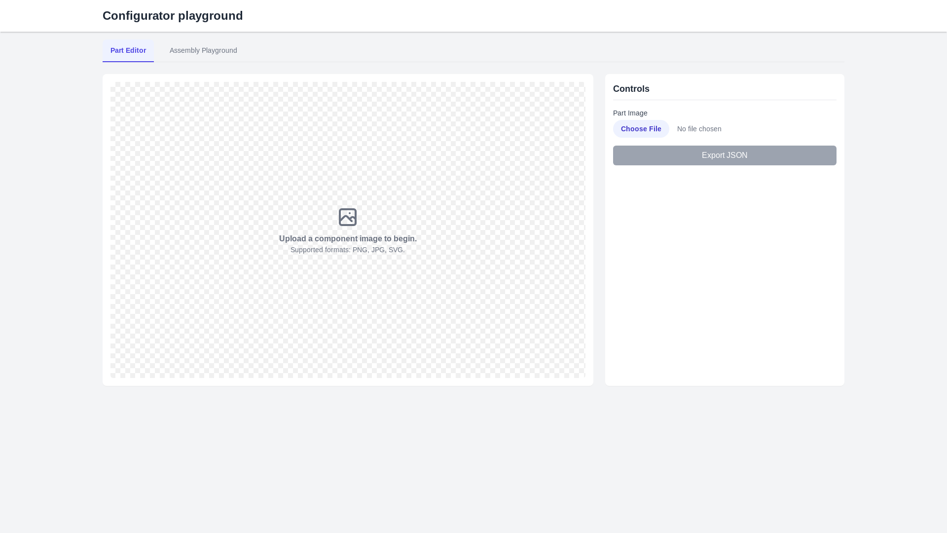 website screenshot of https://configurator-canvas-playground.pages.dev/