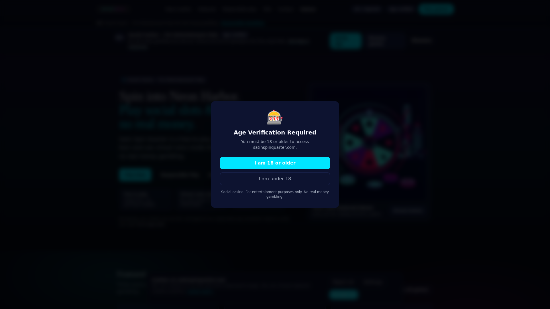 website screenshot of https://satinspinquarter.com