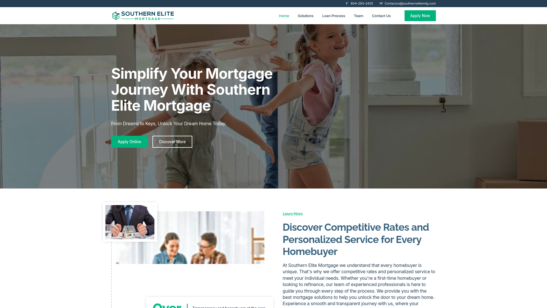 website screenshot of https://teamsouthernelite.com