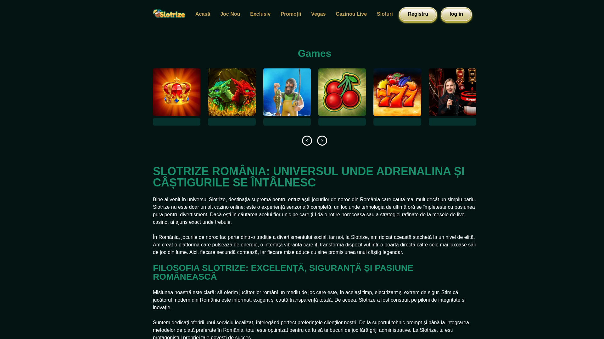 website screenshot of https://slotrizecasino-com-ro.pages.dev/