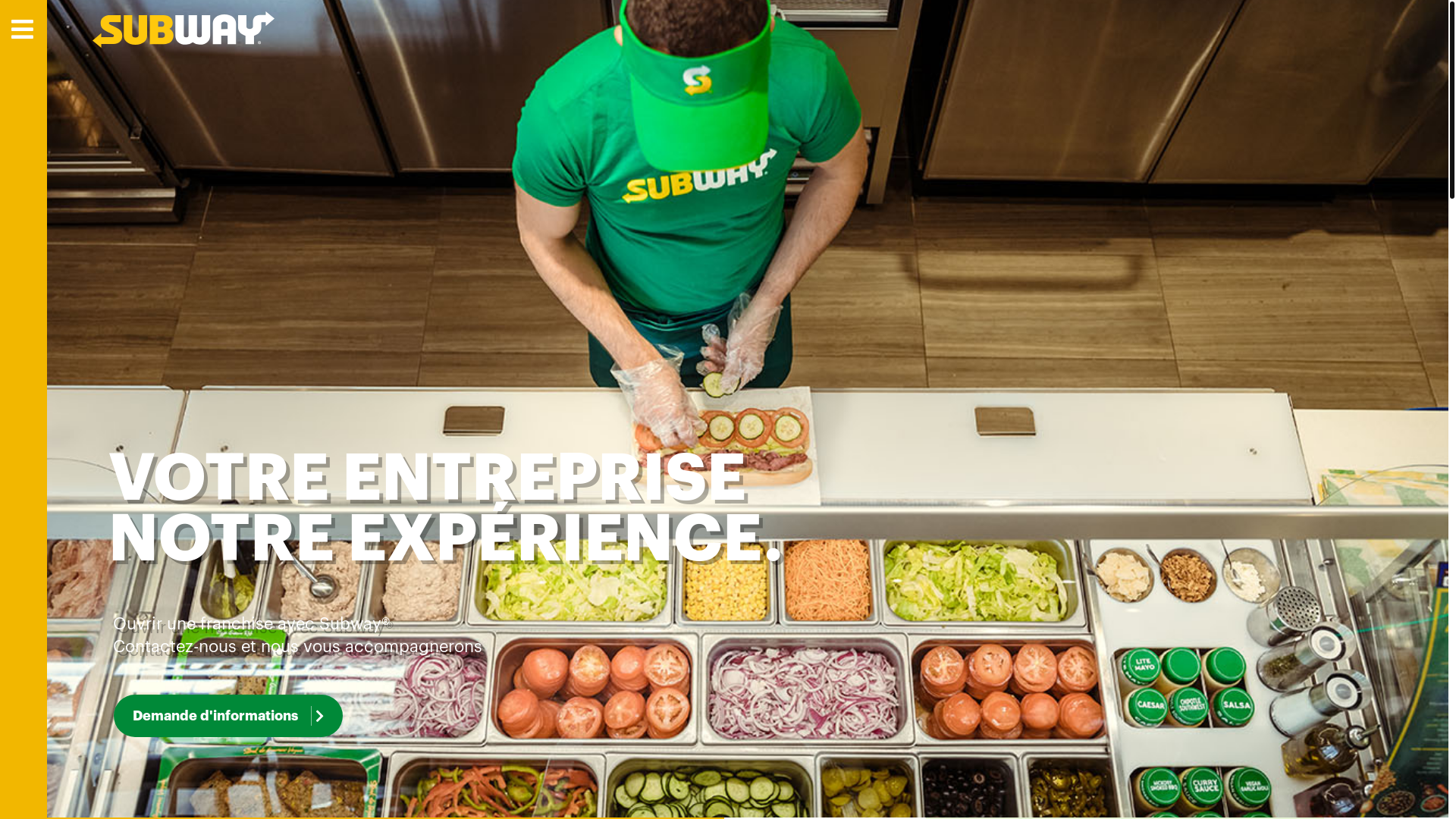 website screenshot of https://subway-franchise.fr/