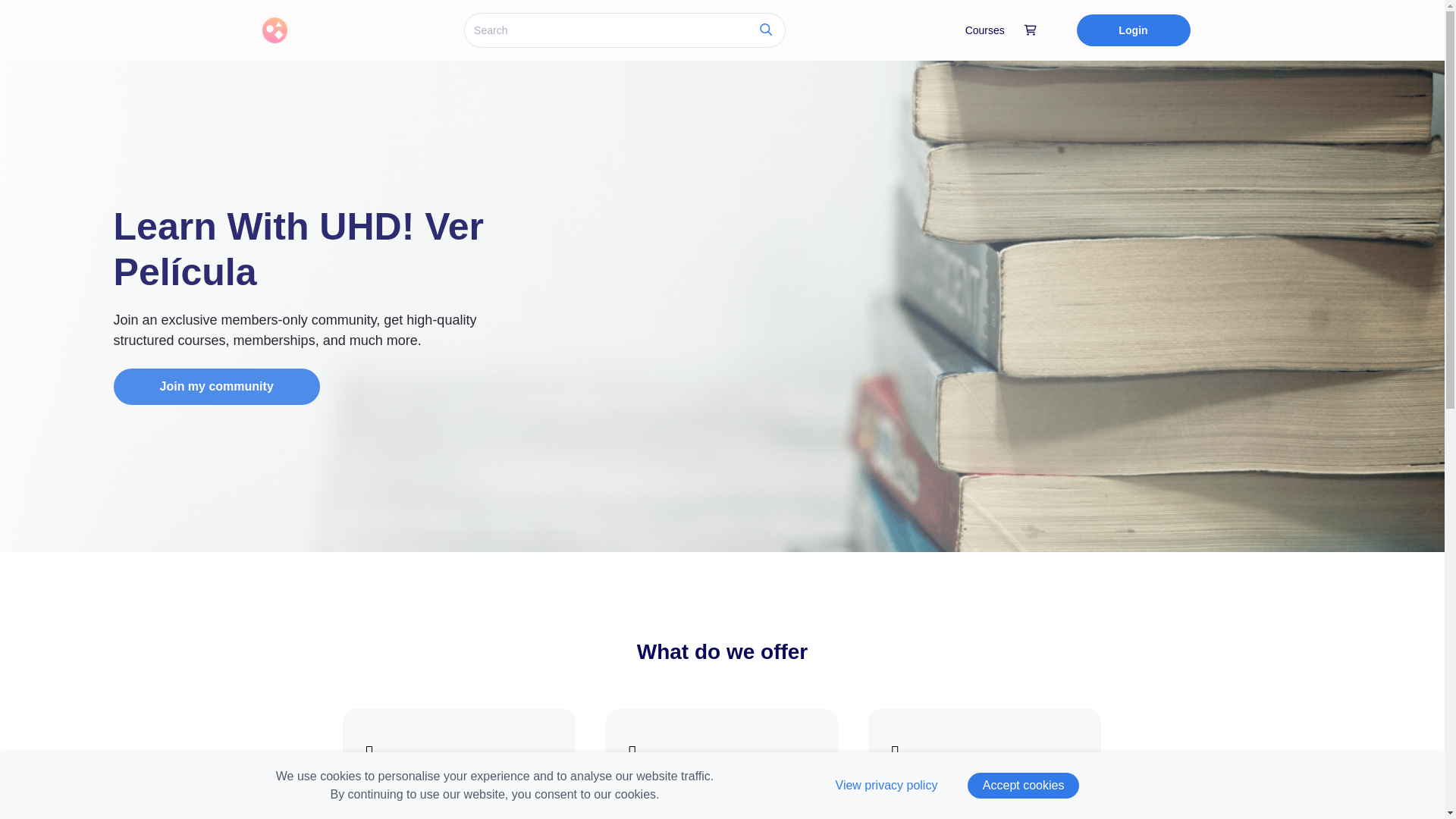 website screenshot of https://uhdverpelcula.graphy.com/