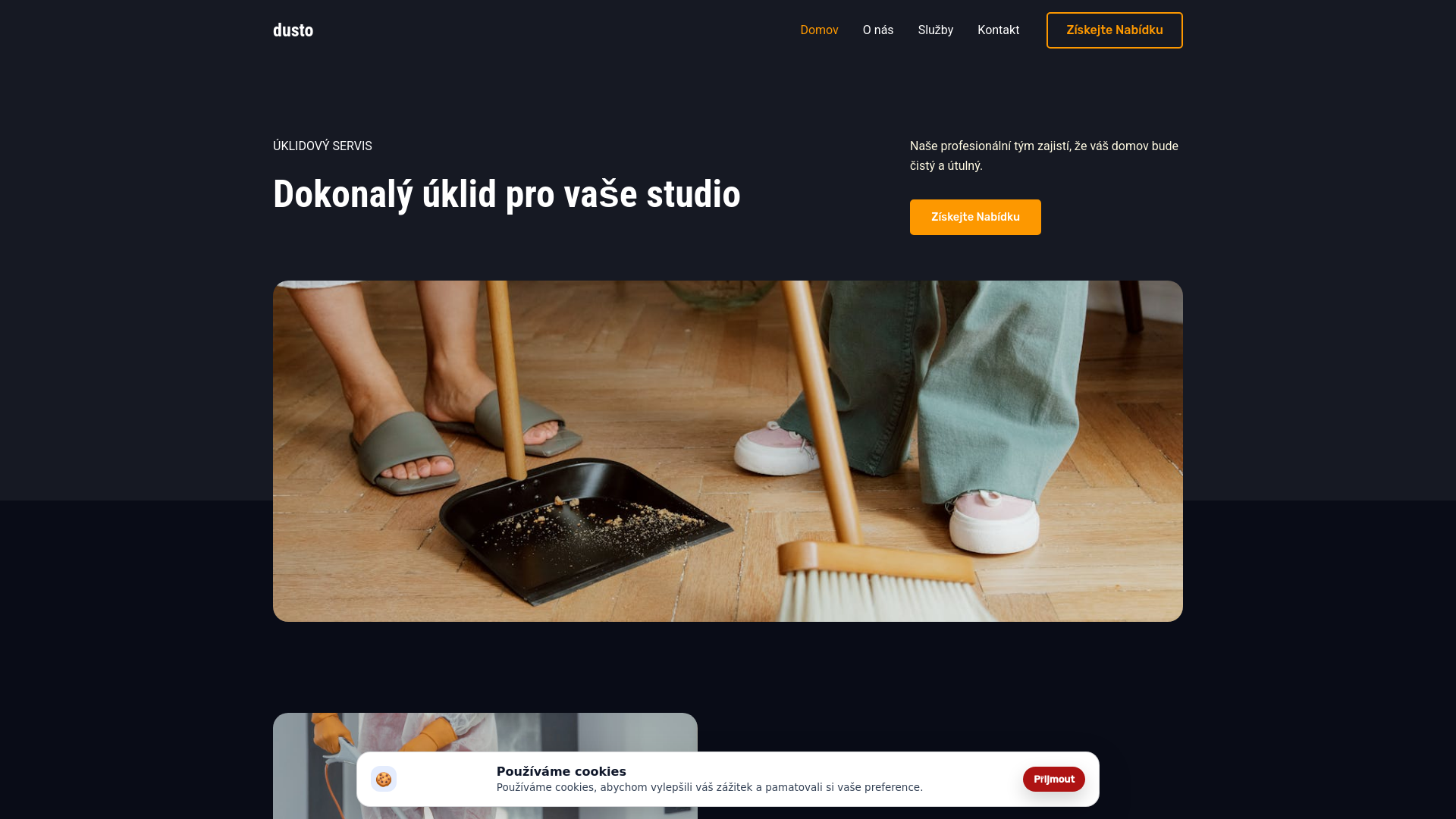 website screenshot of https://dusto.world