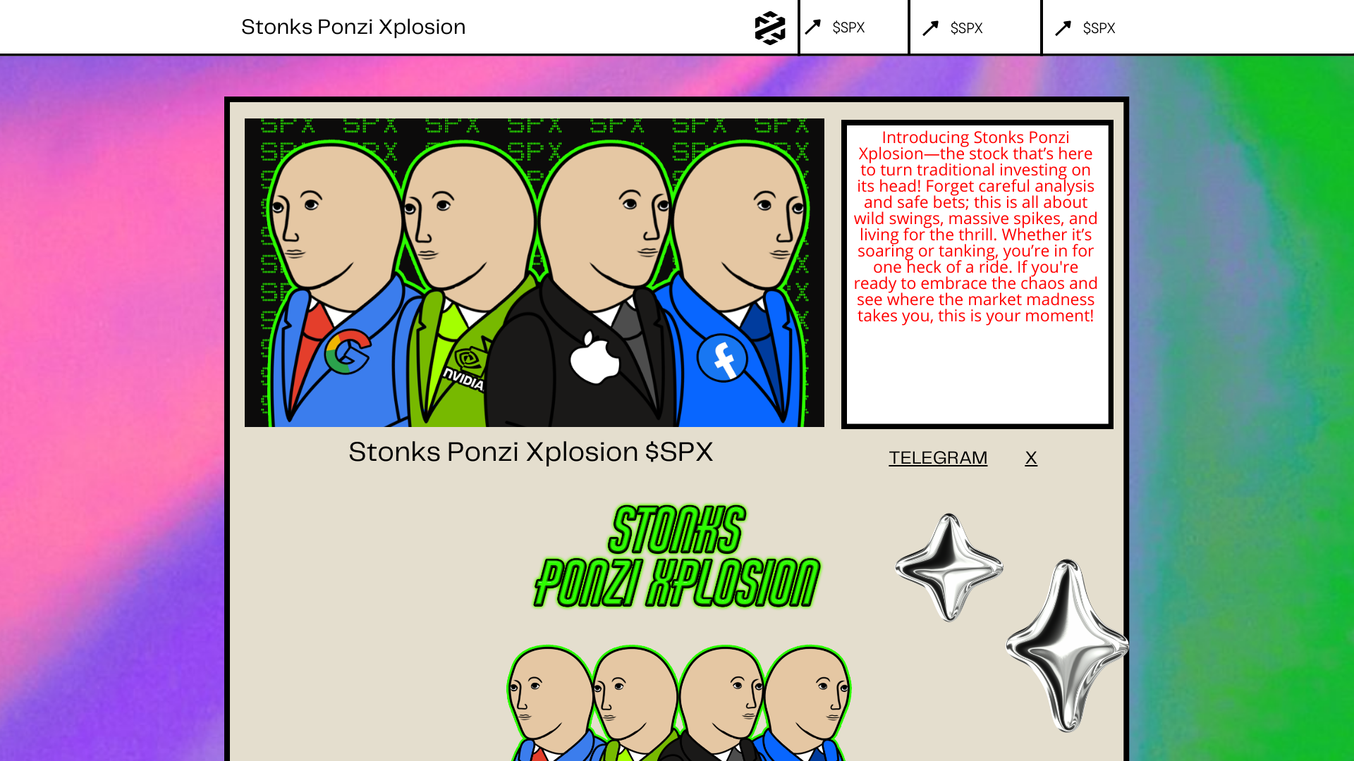 website screenshot of https://spxonsol.fun/