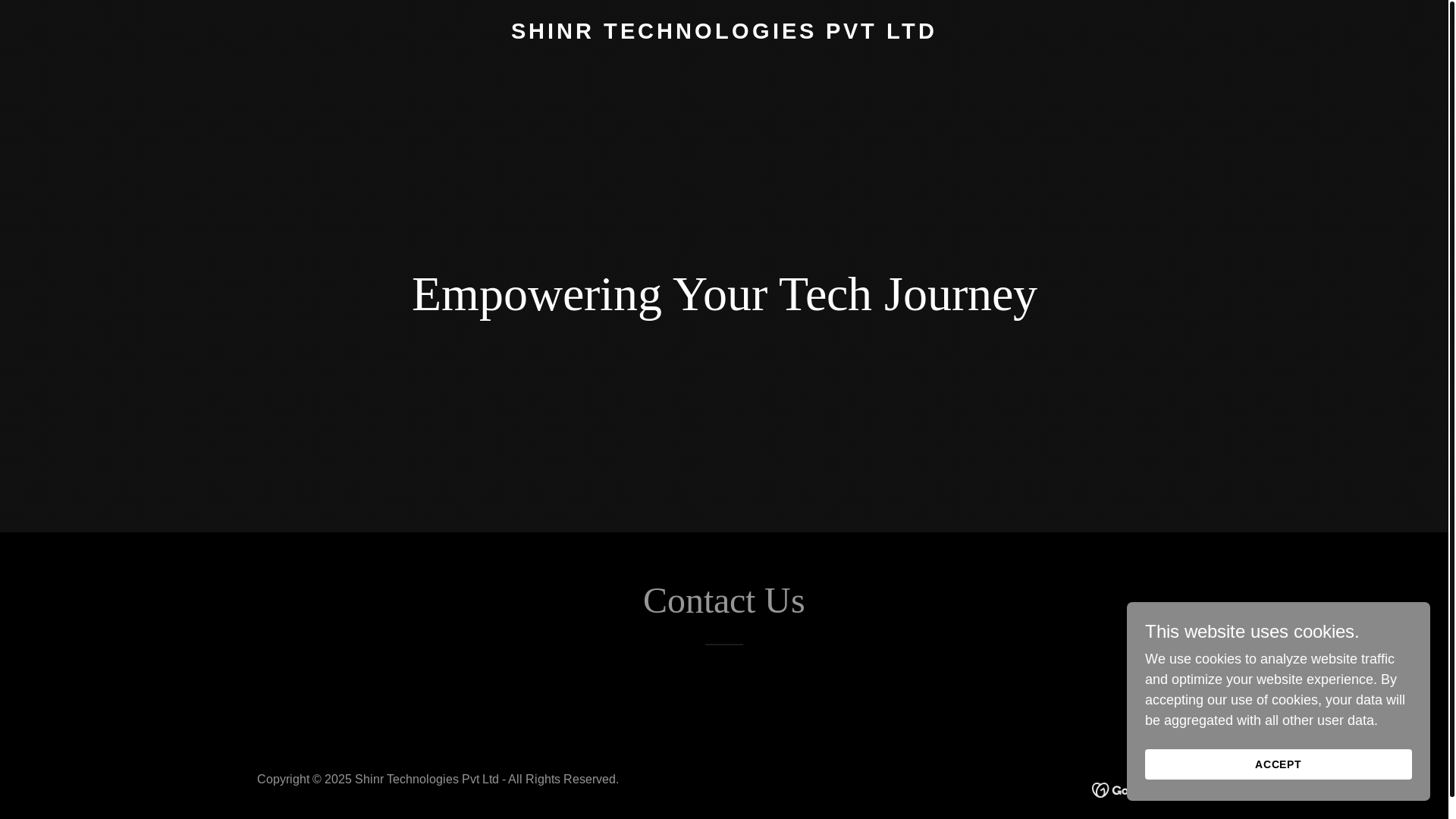 website screenshot of https://shinrtech.com/