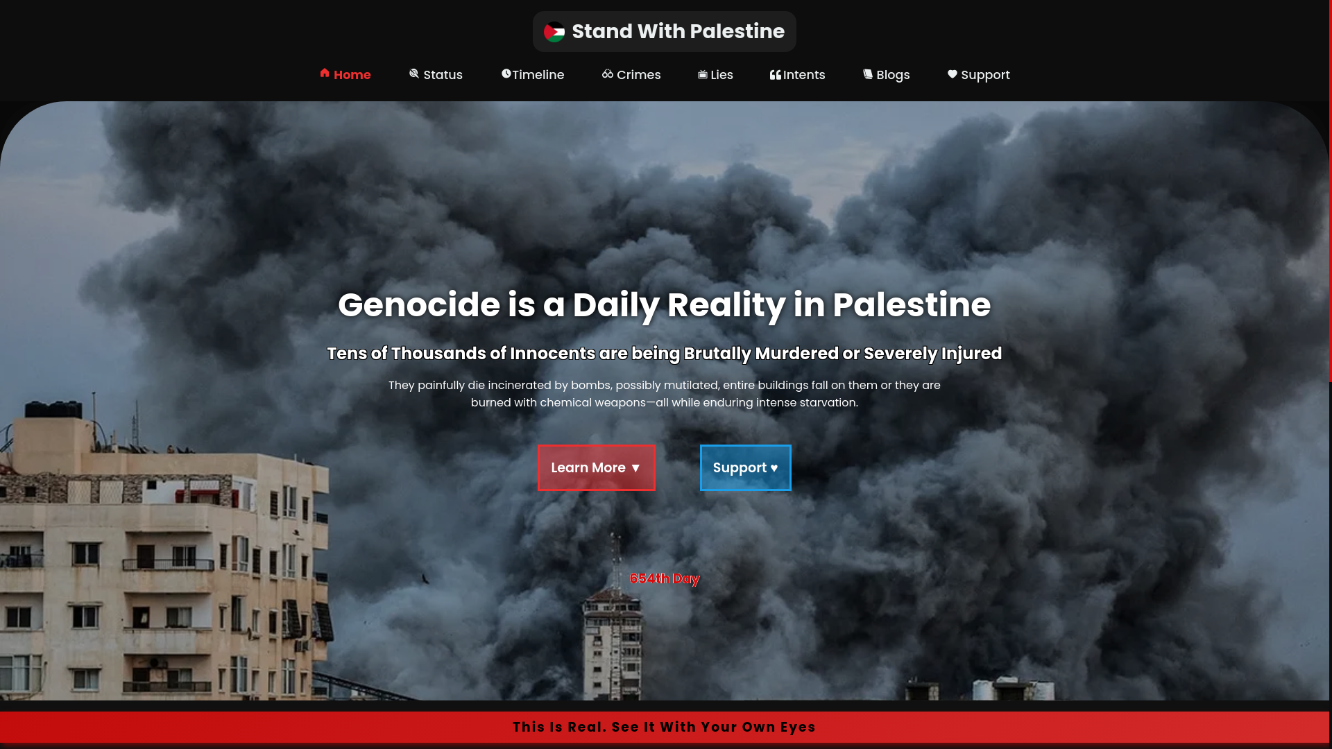 website screenshot of https://stand-with-palestine-e9b.pages.dev/