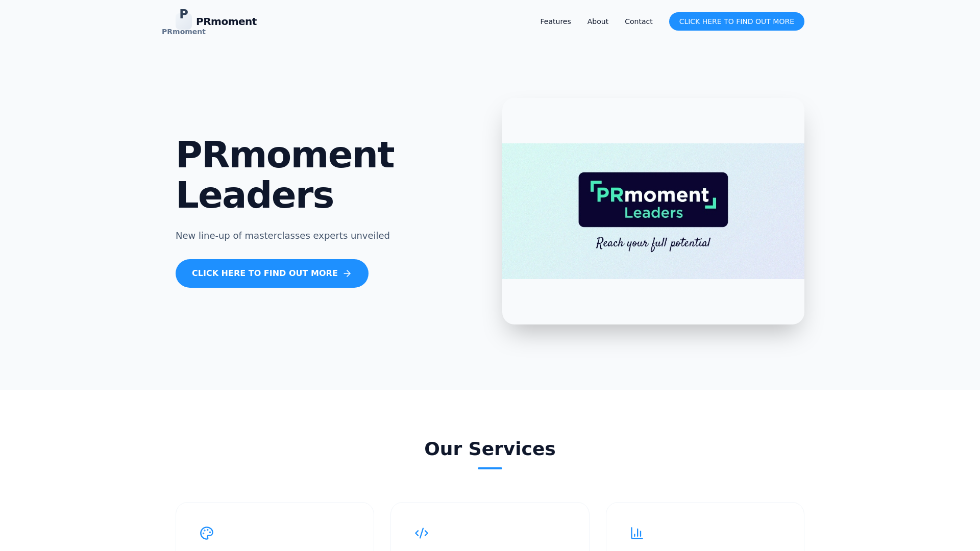 website screenshot of https://prmoment.pages.dev/