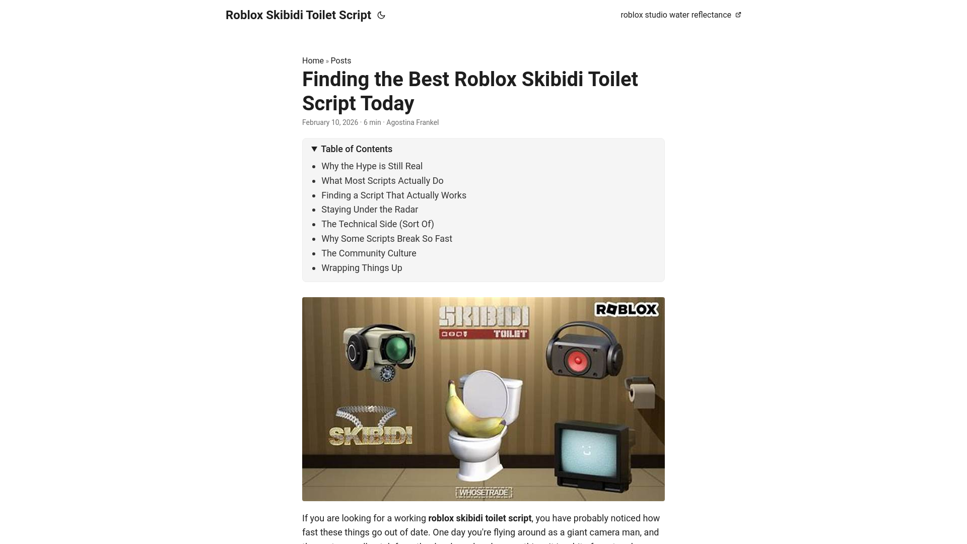 website screenshot of https://roblox-skibidi-toilet-script.pages.dev/