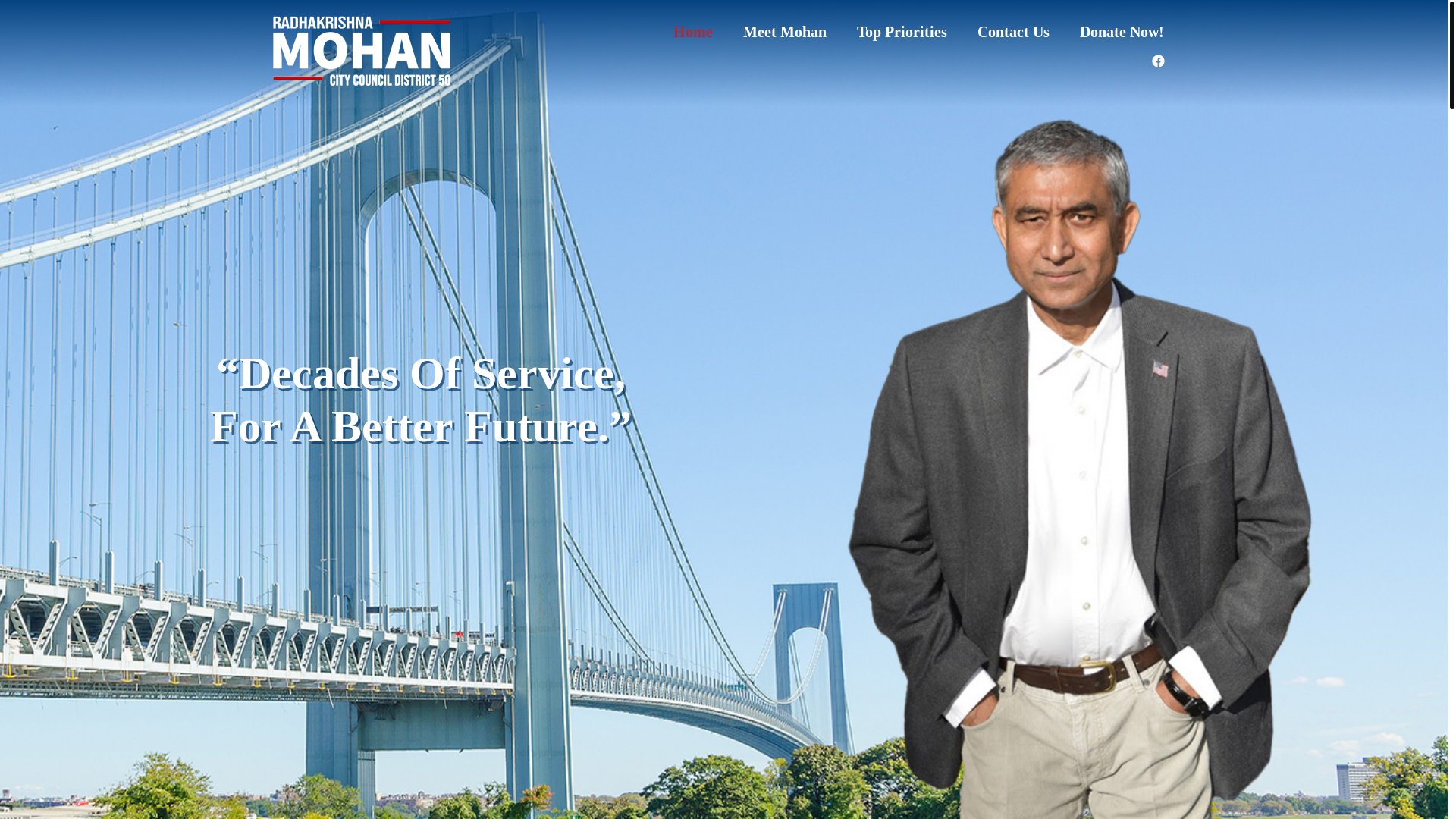 website screenshot of https://mohan4citycouncil.org/