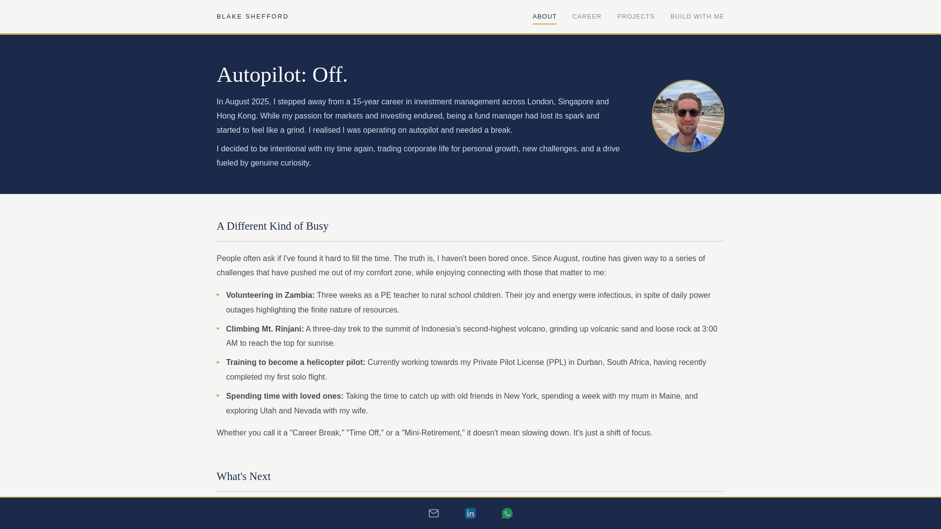 website screenshot of https://blakeshefford.pages.dev/