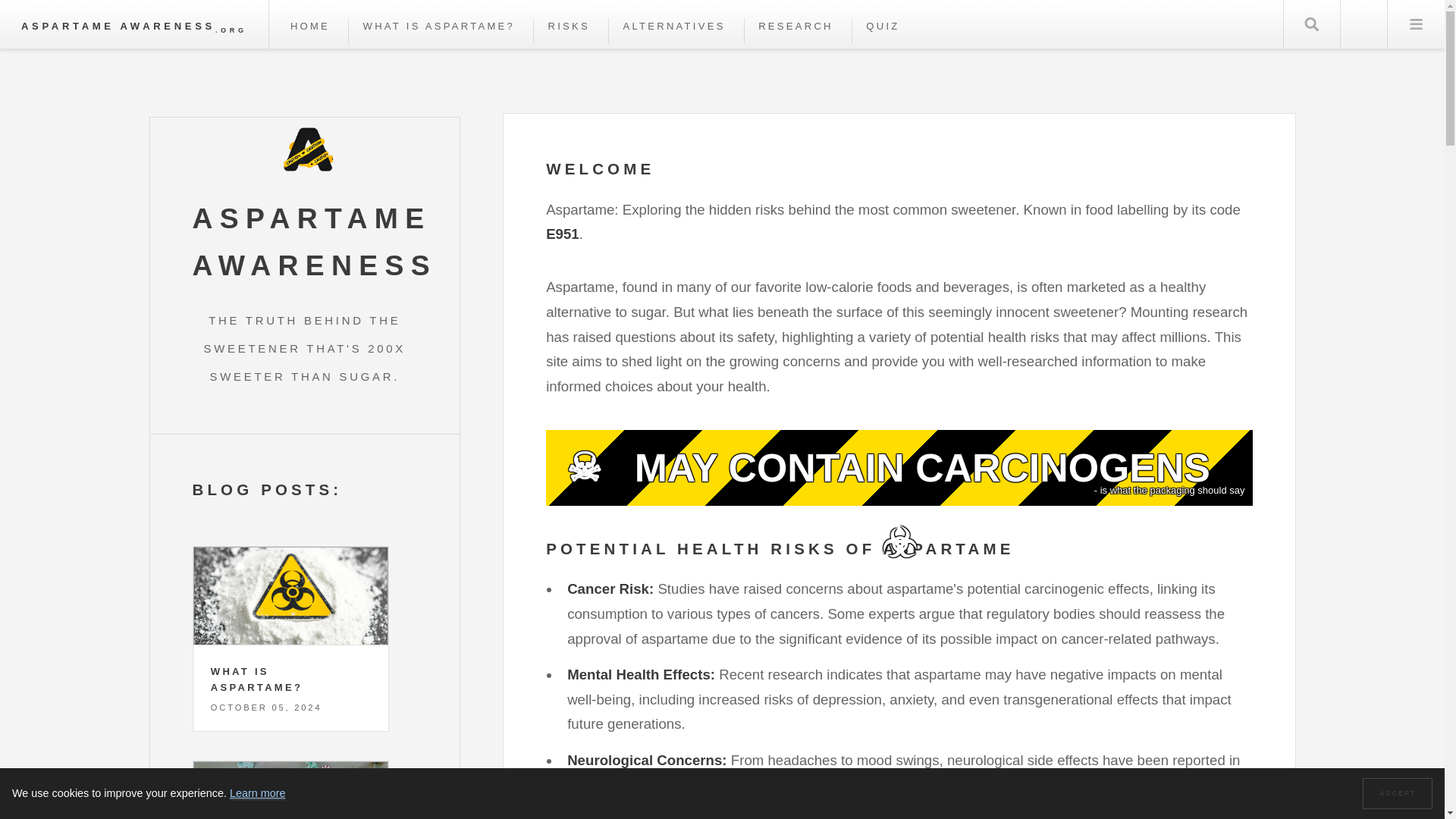 website screenshot of https://aspartameawareness.pages.dev/