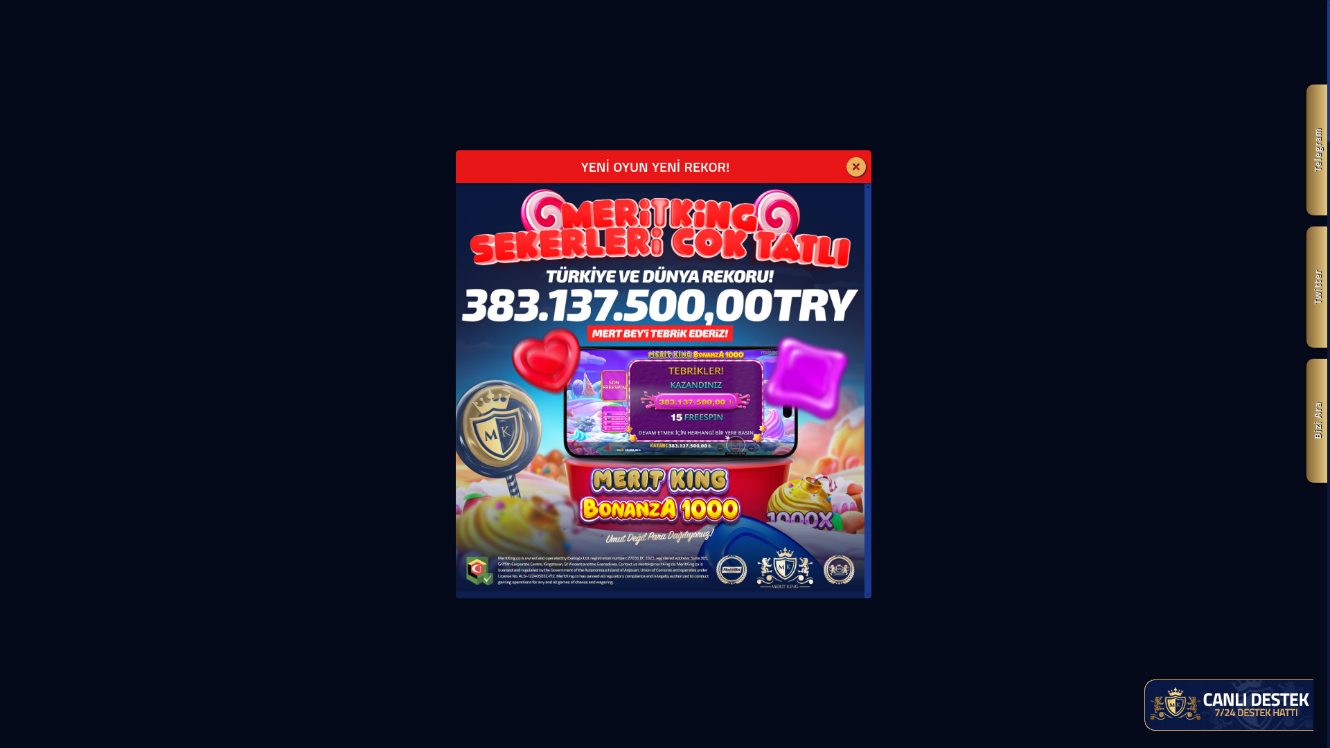 website screenshot of https://meritking1793.com/