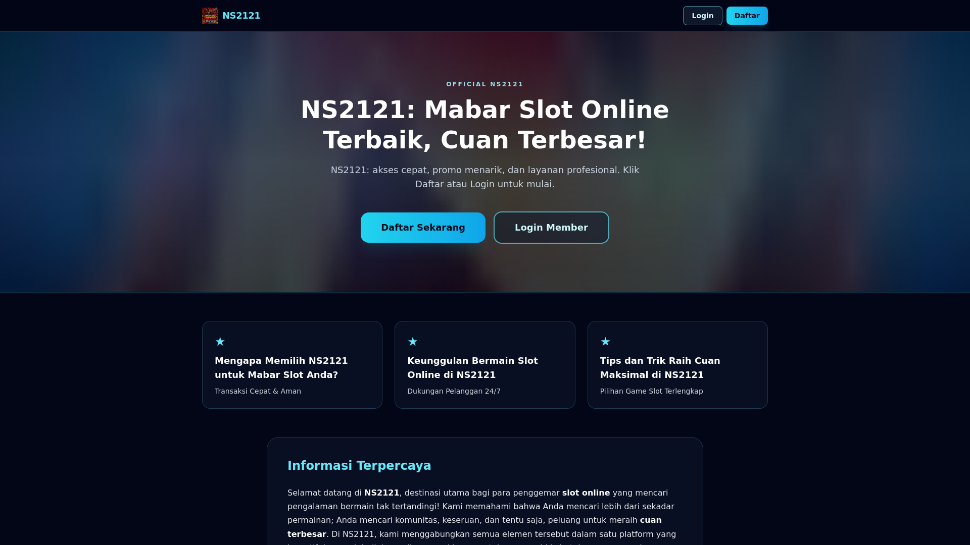 website screenshot of https://ns2121-mabar-slot.pages.dev/