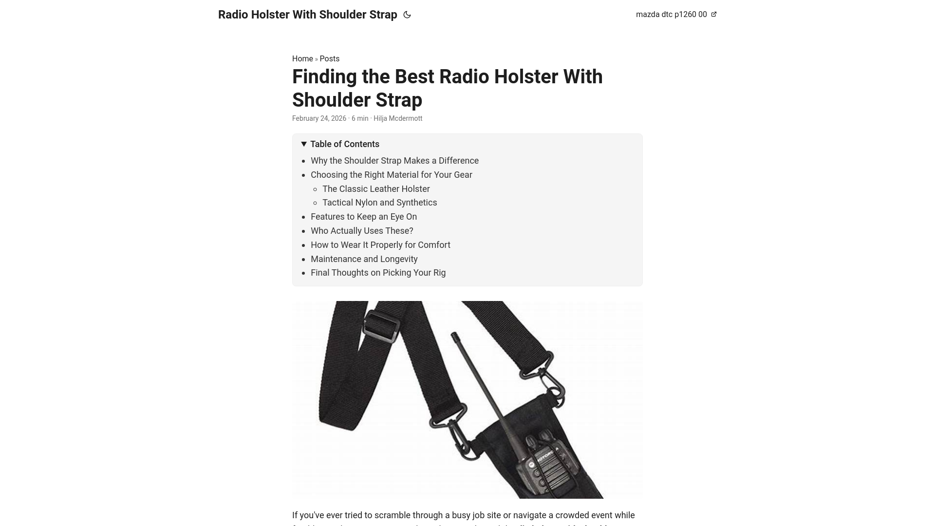 website screenshot of https://radio-holster-with-shoulder-strap.pages.dev/