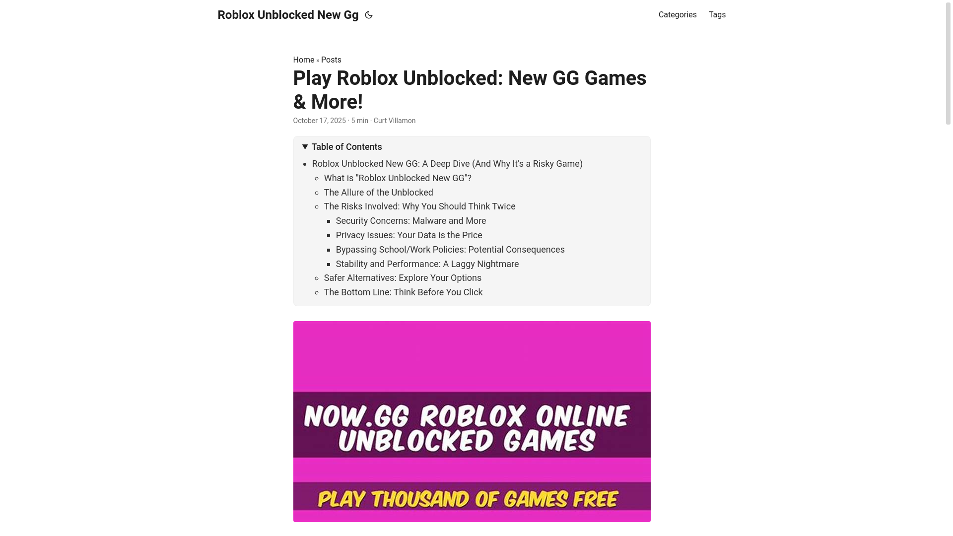 website screenshot of https://roblox-unblocked-new-gg.pages.dev/