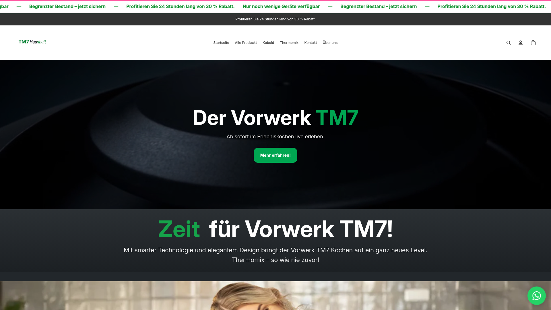 website screenshot of https://tm7-haushalt.com/