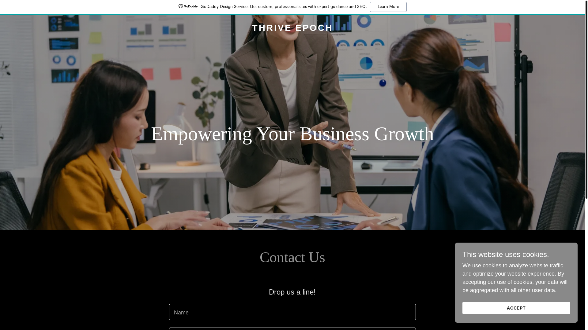 website screenshot of https://thriveepoch.com/