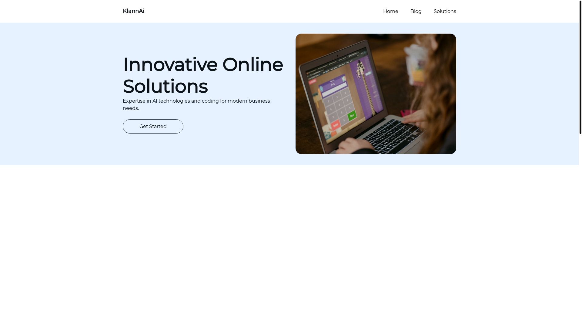 website screenshot of https://klannai.de/