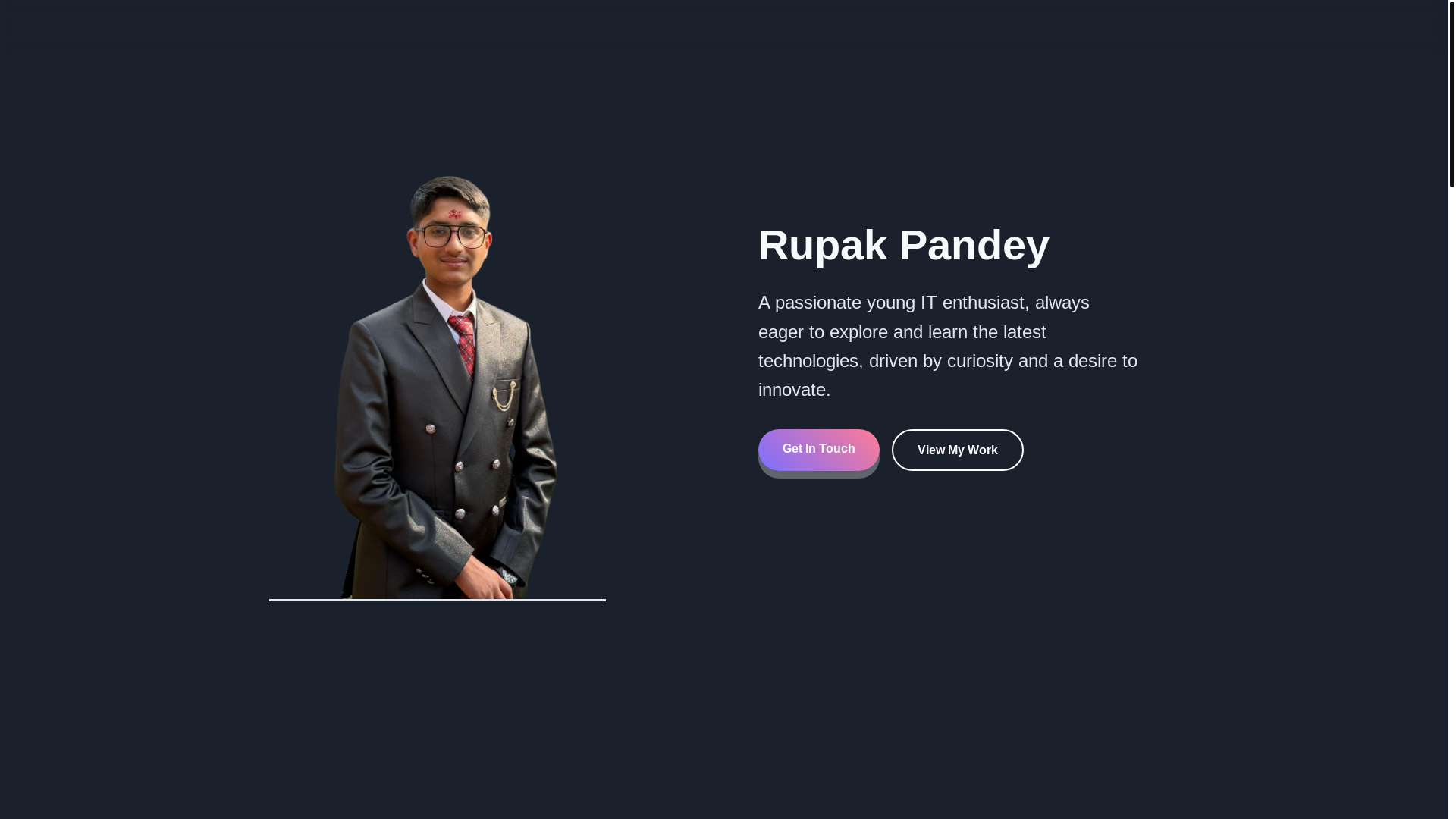website screenshot of https://pandeyrupak.com.np/