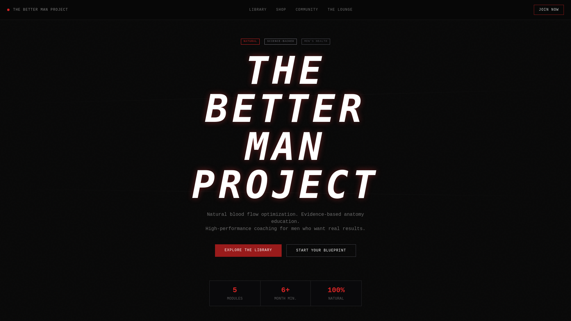 website screenshot of https://thebettermanproject.store/