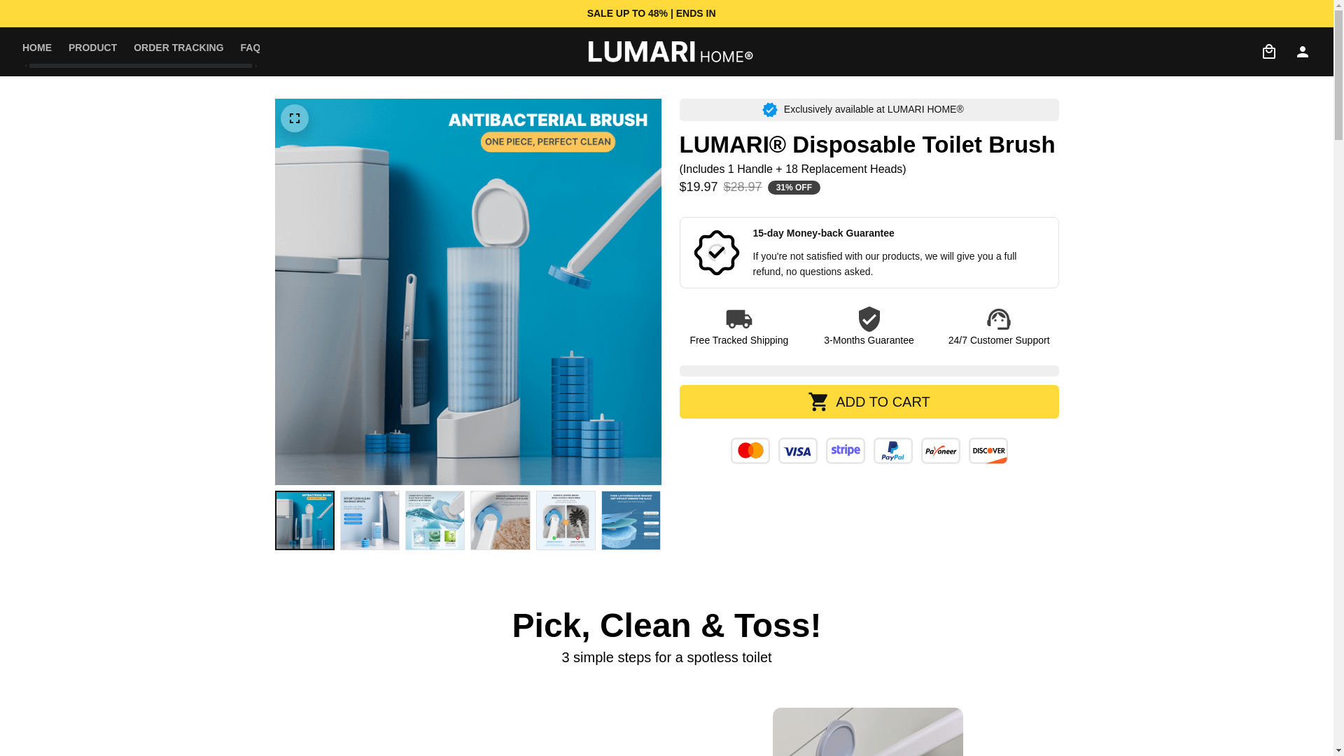 website screenshot of https://lumarihome.com/
