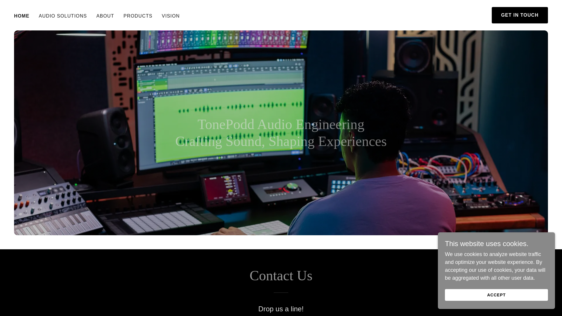 website screenshot of https://tonepod.ai/