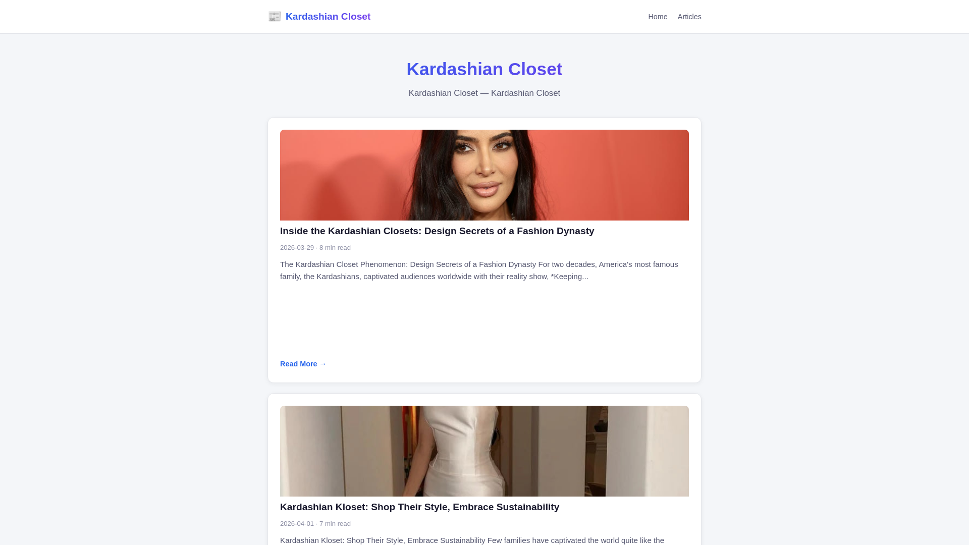 website screenshot of https://kardashian-closet.pages.dev/